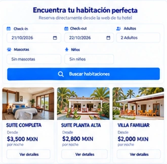 Vista del módulo Motor de reservas directo de Alohateq