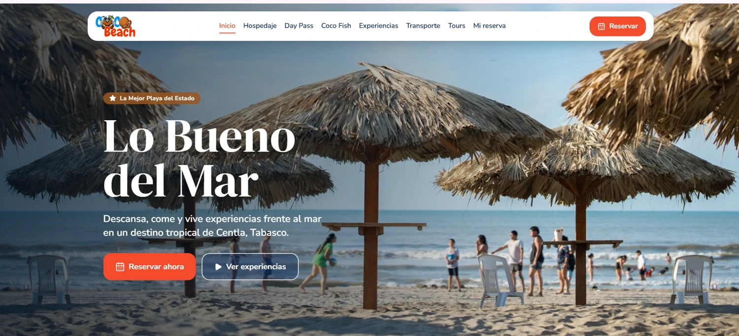Vista del módulo Página web hotelera de Alohateq