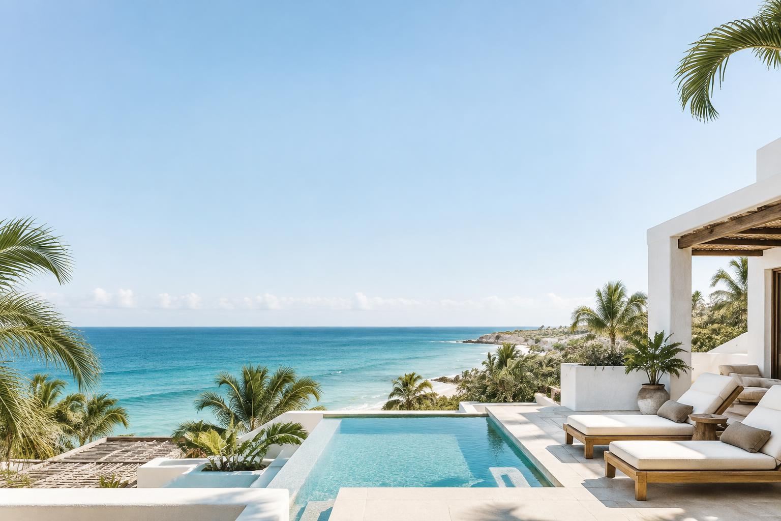 Terraza de hotel frente al mar, imagen ilustrativa para Guest AI de Alohateq